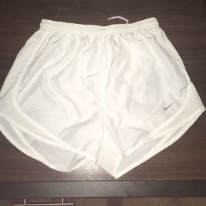 White Nike Dri-Fit Athletic Shorts